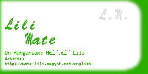 lili mate business card